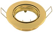 Portafaretto orientabile GU10 / MR16 da incasso 83mm Oro Rotondo Novaline