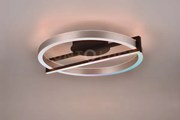 Plafoniera thompson led metallo nero ed alluminio 653810305