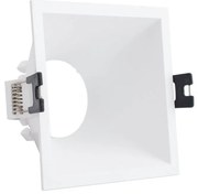 Faretto da Incasso Quadrato Bianco Foro 85x85mm per GU10