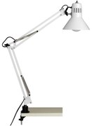 Brilliant - Lampada da tavolo con clip HOBBY 1xE27/40W/230V bianca