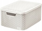 Scatola con coperchio color crema in plastica 29x39x19 cm Style – Curver