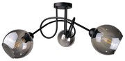 Lampadario a plafone RIN 3xE27/60W/230V nero