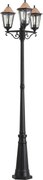 Lanterna da esterno classica nera con rame 220 cm 3 luci IP44 - Havana
