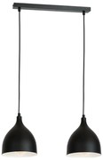 Lampadario a sospensione con filo NOAK 2xE27/15W/230V nero