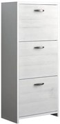 Scarpiera 3 ante doppia profondità L 50 x H 113 x P 25 cm 12 paia, grigio