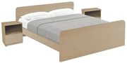 Set Letto Matrimoniale Derby con Comodini in Due Varianti, ROVERE NORDICO