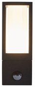 Applique Moderna Viale Alluminio Nero Policarbonato 1 Luce Gu10