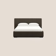 Omero letto imbottito contenitore sfoderabile in tessuto fiammato impermeabile T14 marrone