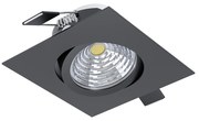 Faretto Ad Incasso Moderno Saliceto In Alluminio Nero Led Integrato 6W 4000K