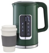 Bollitore con display LCD 1,7 l 2200W/230V verde + tazza da viaggio 450 ml