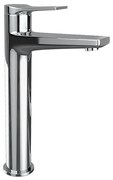 Kamalu - miscelatore lavabo alto cromato lucido design moderno | kam-kanda cromo