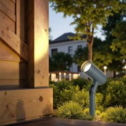 Faretto con Picchetto GU10 da Giardino Orientabile Serie SHADOW - Grigio