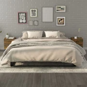 Comodini 2 Pz Rovere Fumo 40x35x47,5 Cm /