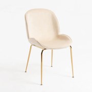 Sedia Bille Golden Velluto - Beige