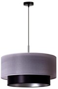Duolla - Lampadario a sospensione con filo NANTES 1xE27/15W/230V diametro 45 cm argento/nero