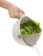 Scolatutto bicolore bianco grigio in plastica