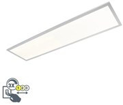 Plafoniera rettangolare cromo IP44 LED - FLAT