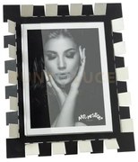 Portafoto di design vertigo grande avorio ,nero in ferro e polimeti...