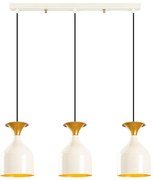 Lampadario sospeso con cavo SIVANI 3xE27/40W/230V bianco/rame
