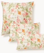 Federa in raso di cotone floreale Anthea