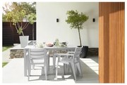 Set tavolo e sedie Julie KETER in resina bianco per 6 persone