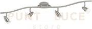 Spot led sunny nickel 4 luci attacco gu10 led 5w 400lm 2700k 15,8x1...