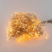 Catenaria Natalizia LED 9m 8 GIOCHI DI LUCE Cavo TRASPARENTE IP44 Colore Bianco Caldo 2200 - 2300 °K