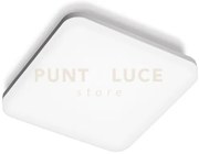 Ges832- plafoniera quadrata bianca a led 4000k 1620lm 18w ip66 28cm