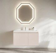 Mobile bagno sospeso con lavabo L 100 cm grigio perla per vasca centrale Cielo