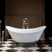 Vasca da bagno freestanding classica 173x75 Piedini cromo a zampa di leone regolabili Scarlett