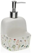 Dispenser di Sapone Versa Sansa Fiori Ceramica 9,4 x 17,8 x 10,5 cm