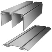 Kit binario Hollywood/Boston grigio / argento L 500 x H 5.9 x Sp 8.1 cm