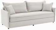 Divano letto 3 posti con seduta memory foam  in Tessuto Beige - SERABA
