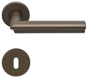 Maniglia su rosetta con bocchetta tonda FORMANI  Eclipse DR102 in inox bronzo satinato