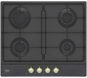 Beko HIAG 64224 SAR - Piano Cottura a Gas, 4 Fuochi, 60 cm