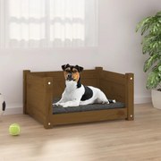 Cuccia per cani miele 55,5x45,5x28 cm legno massello di pino