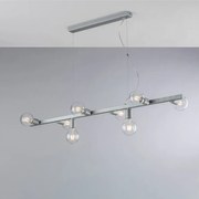 Lampadario Contemporaneo Fabian Argento 8 Luci E27