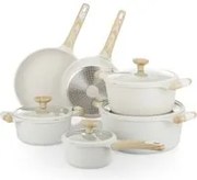 Batteria pentole 10 pezzi Bambù bianca