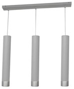 Lampadario LED a cavo TUBA 3xGU10/4,8W/230V grigio/cromo lucido