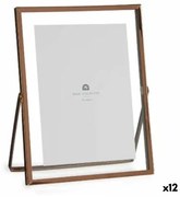 Cornice Portafoto Rame Metallo Vetro Plastica 18,5 x 1 x 23 cm (12 Unità)