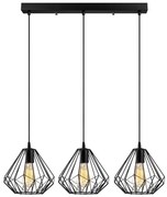 Lampadario su filo DIAMOND 3xE27/100W/230V