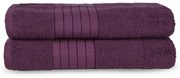 Set di 2 asciugamani in spugna di cotone bordeaux 70x140 cm - Good Morning