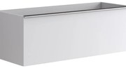 Mobile da bagno sotto lavabo Pixel plain bianco laccato opaco L 120 x H 40 x P 45.5 cm 1 cassetto, lavabo non incluso