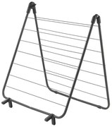 Stendibiancheria per vasca da bagno in acciaio nero con rivestimento Epoxy