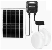 Aigostar - Lampada LED solare 2xLED/70W/12V 12000 mAh 6500K diametro 20,5 cm