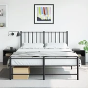 Comodini 2 Pz Neri 34,5x39x44 Cm İn Acciaio /