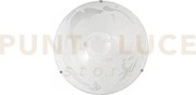 Plafoniera alabastro bianca 2 luci attacco e27 30x30x9,5cm