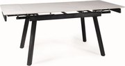 Tavolo allungabile John Ceramica effetto marmo bianco/nero opaco - L120-180 cm