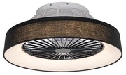 Ventilatore da soffitto nero incl. LED con telecomando - Emily