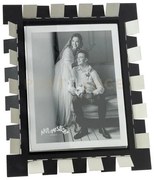 Portafoto di design vertigo maxi avorio ,nero in ferro e polimetilm...